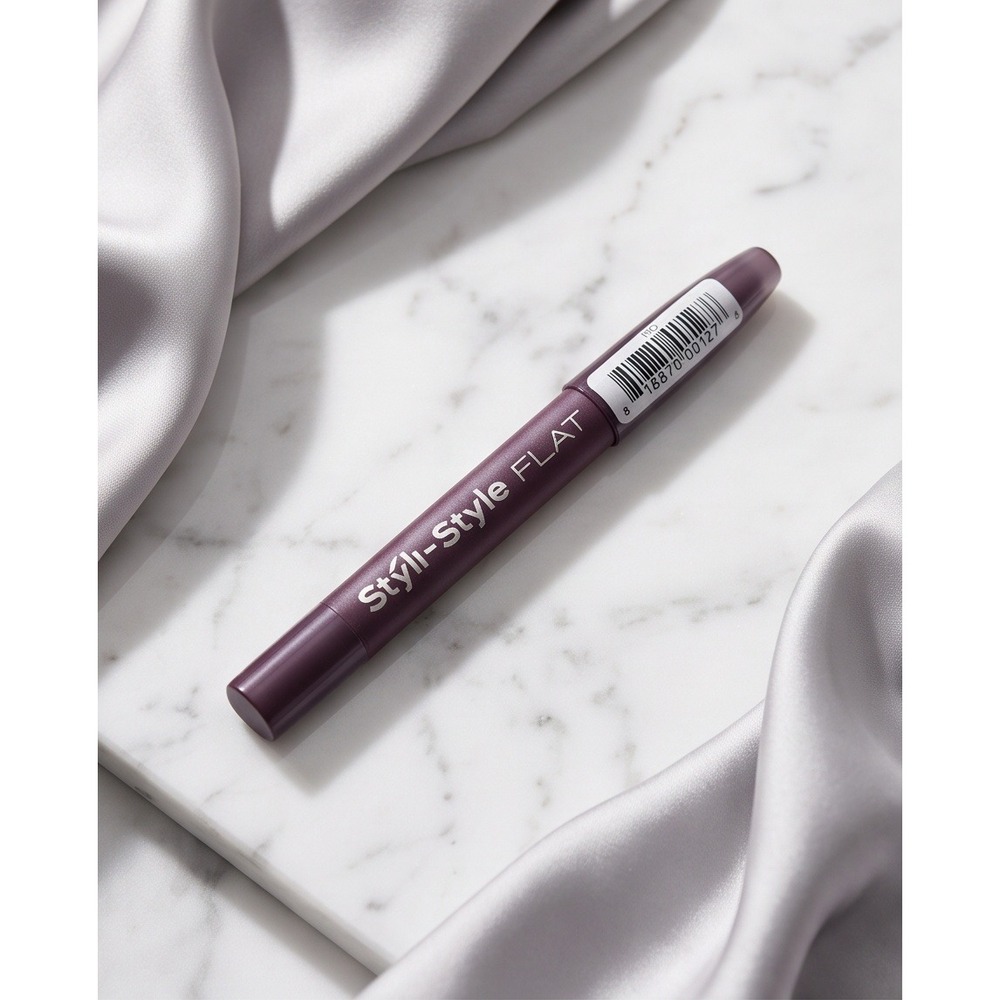 Styli-Style Flat Eyeliner Pencil 408 Rio Dark Brown Purple Shimmer Made in Italy